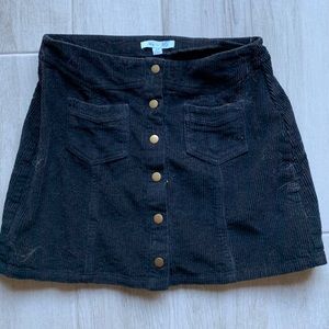 Women’s black corduroy skirt
